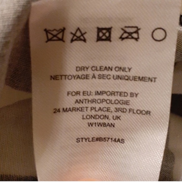 Anthropologie Tabitha Gridway black  white  shift dress, size 6 - Picture 10 of 12